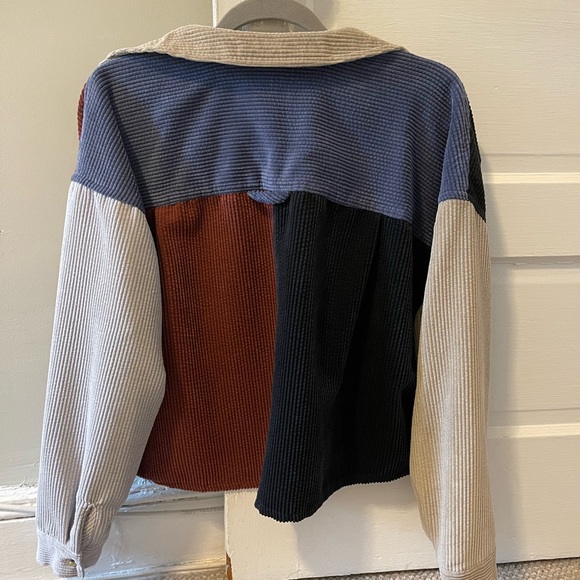 BDG color block button up, S - Picture 2 of 3